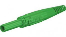 66.9155-25, In-Line Safety Socket \x1a4mm Green 32A 1kV Nickel-Plated, Staubli (former Multi-Contact )