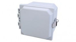 PJU664L, Type 4X Junction Box with Solid Snap Latch Cover, 159x105x154mm, Polyester, Grey, Hammond