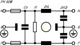 FN9260-2-06, Power inlet with filter 2 A 250 VAC, Schaffner