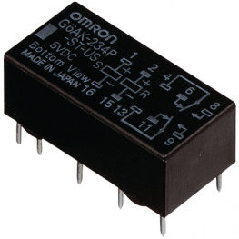 G6AK234P24DC, Signal relay 24 VDC 3200 Ohm 180 mW THD, Omron