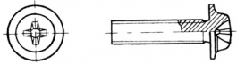 482502506, Screw, integrated washer head, Phillips M2.5 6 mm, -