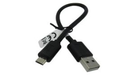 RND 765-00098, USB OTG Micro B to USB A Socket Cable 200mm Black, RND Connect