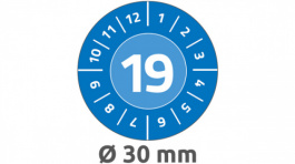6946, Inspection Plate, 10 sheets/80 labels diam. 30 mm, Blue, Zweckform