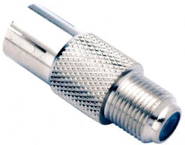 BVP380, F coax adapter F-connector socket - IEC coaxial socket f - f, Bandridge