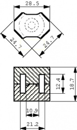 B65813-H3200-X41 [2 шт], RM10 core set N41 PU=2 ST, TDK-Epcos