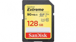 SDSDXVF-128G-GNCIN, Карта памяти; Extreme; SD XC; 128ГБ; Считывание:90МБ/с; UHS I, Sandisk