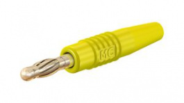64.1020-24, In-Line Test Plug \x1a4mm Yellow 32A 30V Gold-Plated, Staubli (former Multi-Contact )