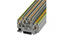 3210978, PTTB 2,5-PE/L terminal block pttb push-in, 0.14...2.5 mm2 500 vac/vdc 24 a grey, Phoenix Contact