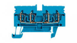 1933750000, Feed-through Terminal Block, Tension Clamp, 4 Poles, 24A, 2.5mm\x1a, Blue, Weidmuller
