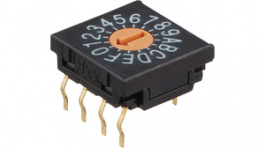 FR01FR16P-S, Кодирующий переключатель; HEX/BCD; Пол: 16; под пайку; 10x10x4мм, NKK Switches (NIKKAI, Nihon)