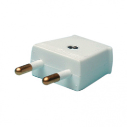 120419, Plug straight white DK, -