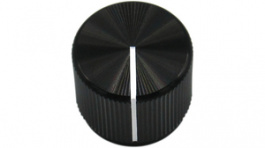 RND 210-00358, Aluminium Knob, black, 3.2 mm shaft, RND Components