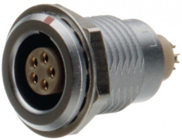EGG.1B.305.CLL, Device socket, B-series 5-pin Poles 5 6 A 380 VAC/VDC, LEMO