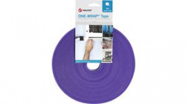 VEL-OW64107, VELCRO Hook and Loop Fastener, 10 mm x 25 m, Purple, VELCRO