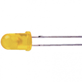 L-7104LYD, LED; 3мм; желтый; 0,7-1,5мкд; 50°; Поверхность: выпуклая, Kingbright