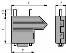 2761499, SUBCON 9/F-SH D-Sub connector set 9 Female Screw Clamp, Phoenix Contact