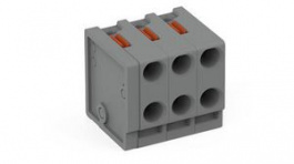 252-303, 252 Horizontal Female PCB Terminal, THT, 2 Rows, 3 Contacts, 3.5mm Pitch, Wago