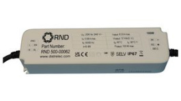 RND 500-00062, LED Driver, Constant Voltage, 100W 8.33A 12V IP67, RND power