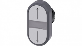 3SU1030-3AB66-0AN0, SIRIUS ACT Twin Push-Button front element Metal, matte, white/white, Siemens