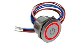 RND 210-00772, Illuminated Capacitive Touch Switch, Latching Function 1.5 A 30 VDC 1CO IP68, RND Components