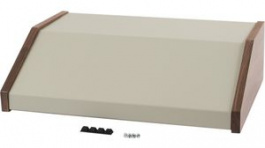 1456PK4WHCWW, Sloping Console, 356 x 265 x 109.5 mm, Aluminium / Wood, Beige / Walnut, 1456, Hammond