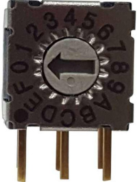RND 210-00144, Rotary DIP switch HEX 3+3, RND Components