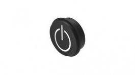 09-0S12.5009, Pushbutton Cap, Round, Black, EAO