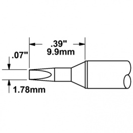 STTC-137P, Soldering Tip Chisel / cone 30° 1.8 mm 390 °C, Metcal