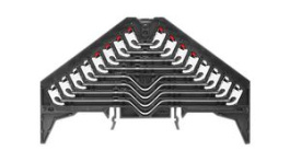 1173740000, Patch Distributor Terminal, 250V, 8A, Push-In, Black, Weidmuller