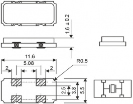 KX-20T SMD CRYSTAL 4,91520, Quartz SMD 4.91520 MHz, GEYER