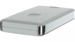 13121.47, Remote Control Case 1 Pushbutton 71.5x39.5x11mm Chrome / White Plastic, Teko