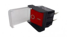 C1353AHNAA, Rocker Switch 16 A ON-OFF Red, Bulgin