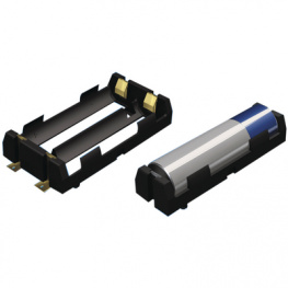 1048, Отсек для батарей; Размер: MR18650; Монтаж: SMT; Кол-во бат:2, Keystone