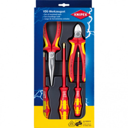 00 20 13, Набор: губцевый инструмент, изолированные отвертки, Knipex