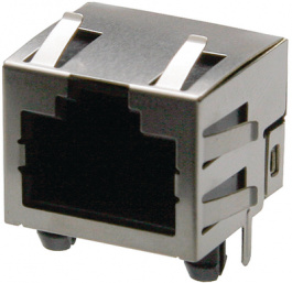 615008140621, Modular jack horizontal 8 THD Shielded Tab Up THD, WURTH Elektronik