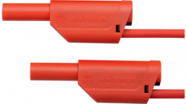 VSFK 6001 / 1 / 150 / RT, Safety test lead diam. 4 mm Red 150 cm 1 mm2 CAT III, Schutzinger