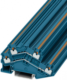 3214660, PTTBS 1,5/S BU double-level terminal block, 0.14...1.5 mm2 500 vac/vdc 17.5 a bl, Phoenix Contact