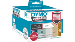 1933083 [2 шт], Durable Square Multi-Purpose Label, 25 x 25 mm, black on white, 2 x 850, Dymo