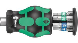 05008875001, Kraftform Kompakt Bit Holding Screwdriver with Bit Magazine, Torx/Hex, 6 Pieces, Wera Tools