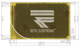 RE319-LF, Laboratory card FR4 epoxy heat tin-plated, Roth Elektronik