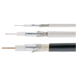 TELASS 100-PE, Coaxial cable 100 m Copper Black / White, Bedea