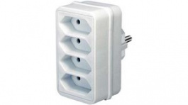 1508040, Adapter 4 x Euro - F (CEE 7/4) White, Brennenstuhl