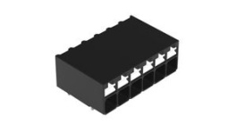 2086-1206, Wire-To-Board Terminal Block, THT, 3.5mm Pitch, Right Angle, Push-In, 6 Poles, Wago