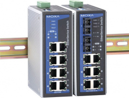 EDS-P308-S-SC, Switch 7x 10/100 (4x PoE) 1x 100FX SC/SM -, Moxa