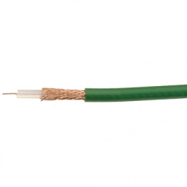 RG59B/U GREEN, Coaxial cable&nbsp;&nbsp; 1 x0.58 mm Steel wire, copper plated (StCu), CEAM
