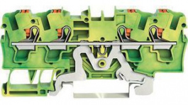2204-1407, Ground Terminal, Cage Clamp, 4 Poles, 0.5 ... 6mm\x1a, Wago