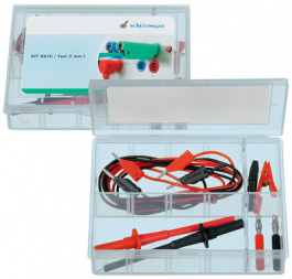 KIT 6910 / TEST 2 MM I, Test Lead Set diam. 2 mm red + black, Schutzinger