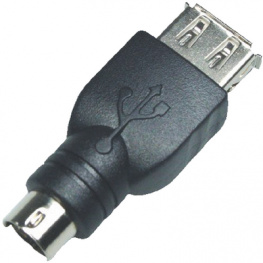 ADP-USB-AF6M, Mini adapter USB Type A - PS/2 f - m, Maxxtro