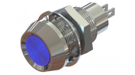 512-930-21, Индикат.лампа: LED; вогнутый; 12ВDC; Отв: O12,7мм; IP67; латунь, Marl