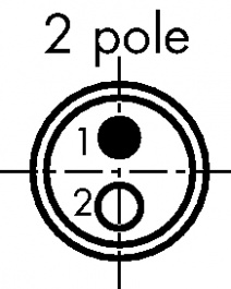 PCA.1S.302.CLLCS2Z, Cable socket, S-series 2-pin Poles 2 9 A 400 VAC/VDC, LEMO